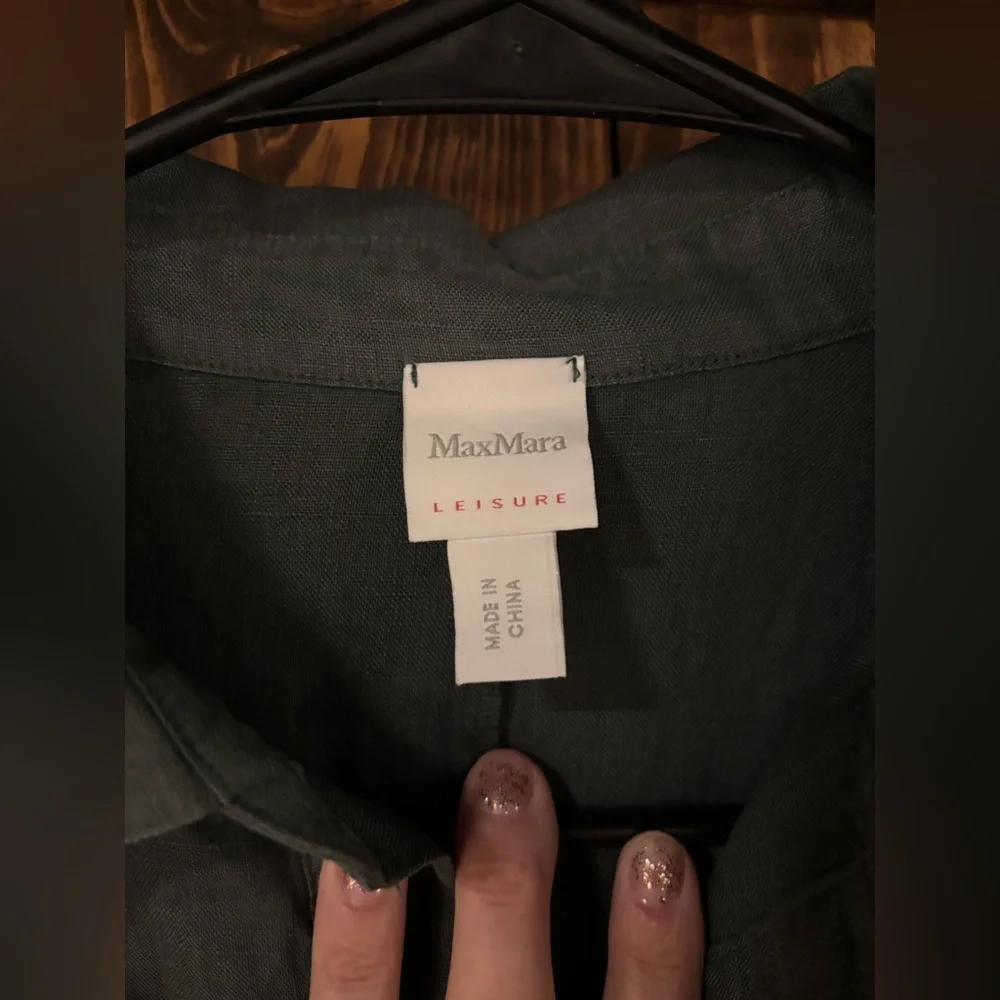 MaxMara Leisure Linen Blend Babydoll Style Dress Large - Picture 5 of 8